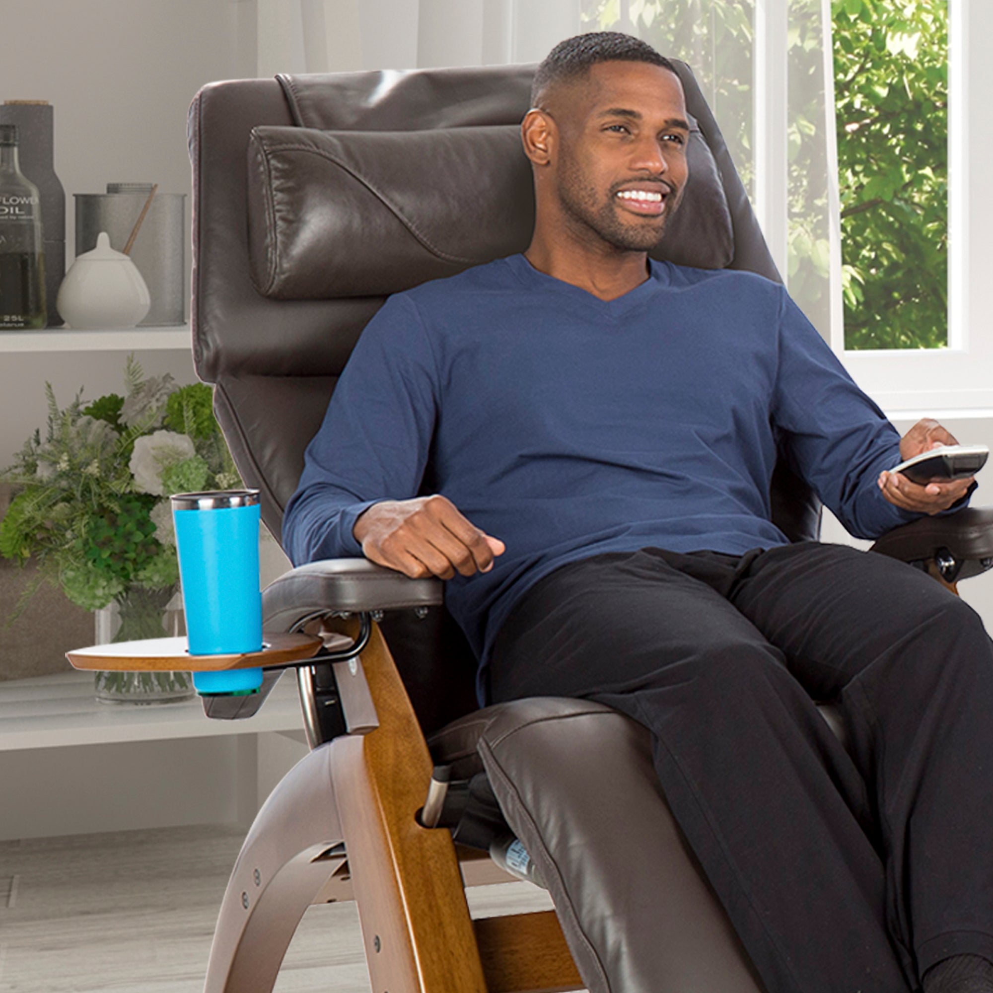 PC Accessory Table in Dark Walnut