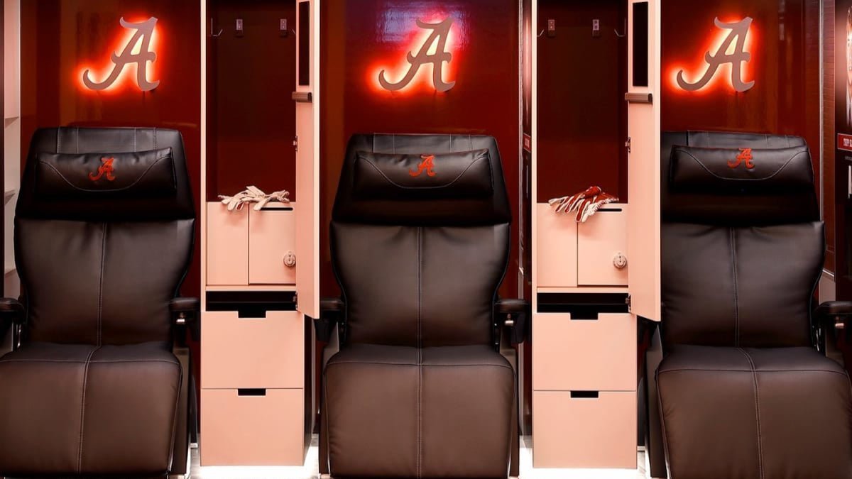 Perfect Chairs “Touch Down” in Crimson Tide’s New Locker Room.