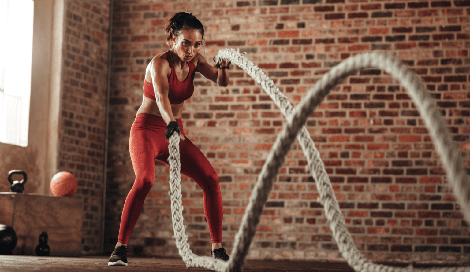 Woman working out before using Human Touch Massage Chair